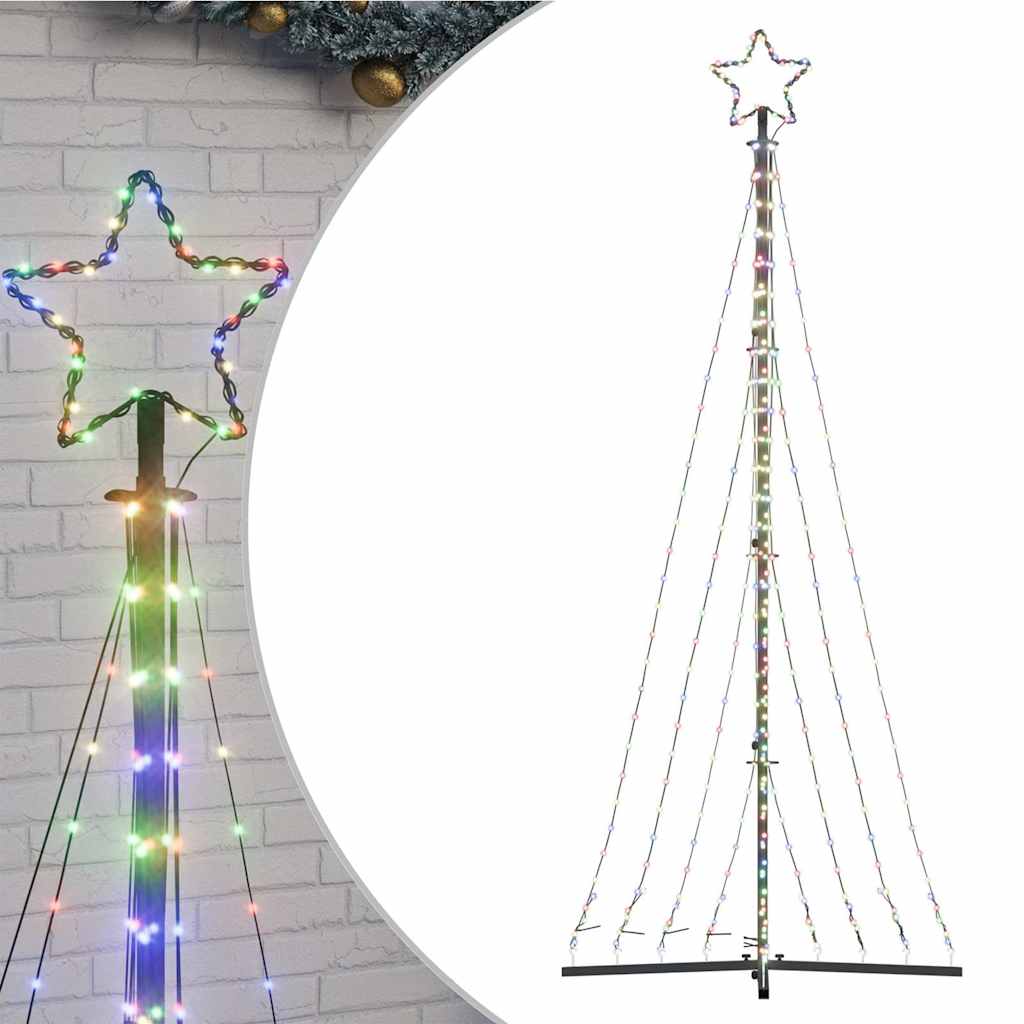 LED jõulupuu 447 LED värviline 250 cm