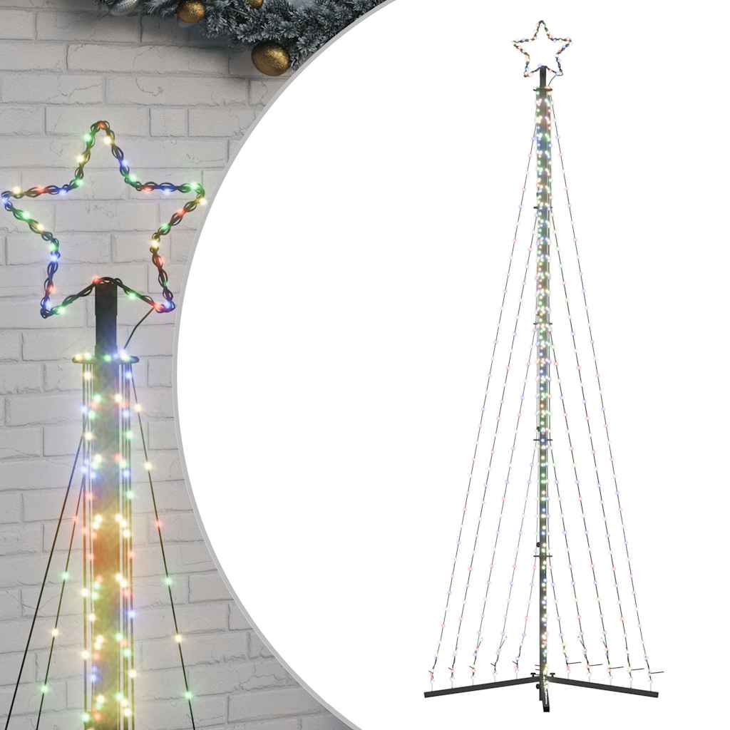 LED jõulupuu 495 LED värviline 300,5 cm