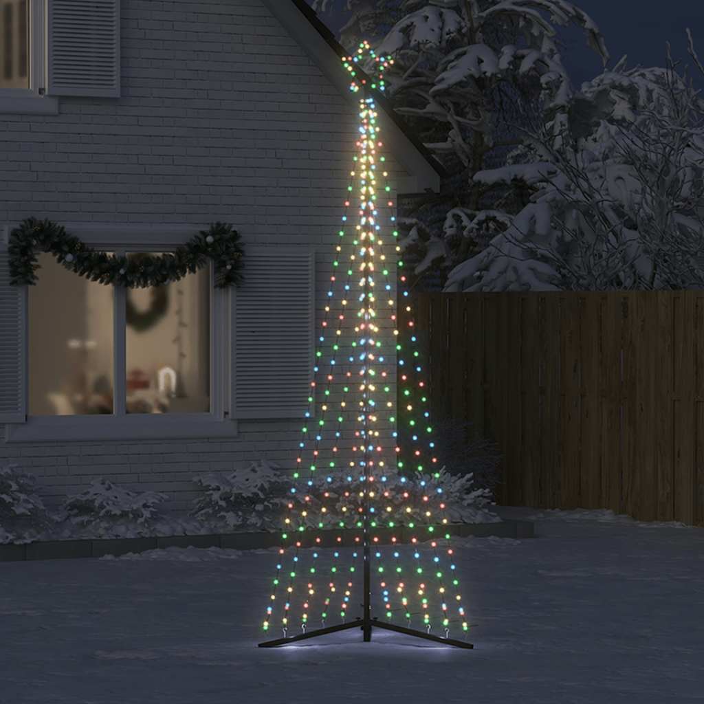 LED jõulupuu 495 LED värviline 300,5 cm