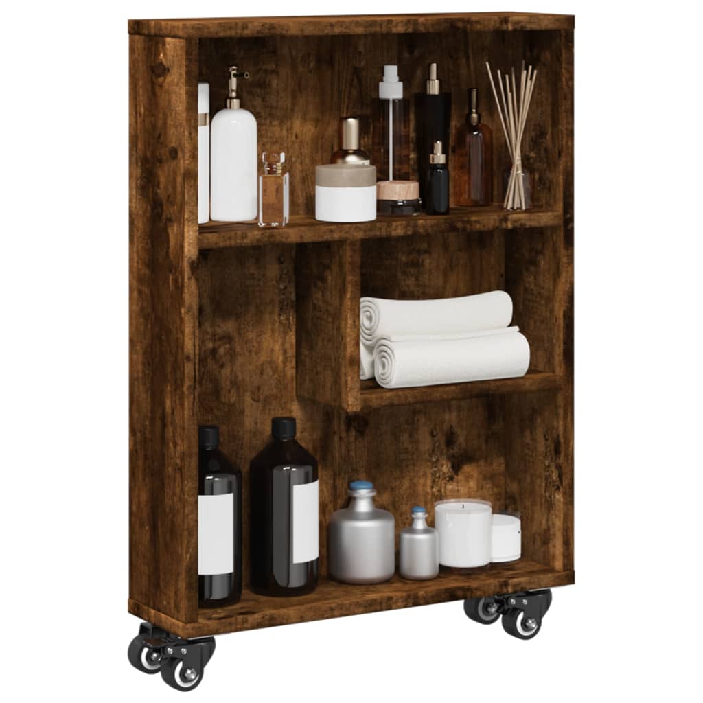 Kitsas hoiukäru, suitsutatud tamm, 48 x 13 x 68 cm, tehispuit