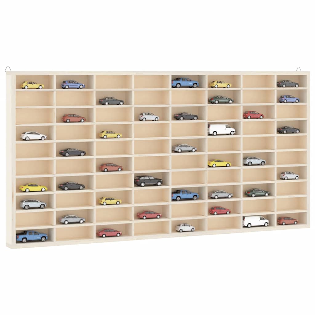 Puidust kollektsionääri vitriinkast 80 sektsiooniga 80x4,5x40,5 cm