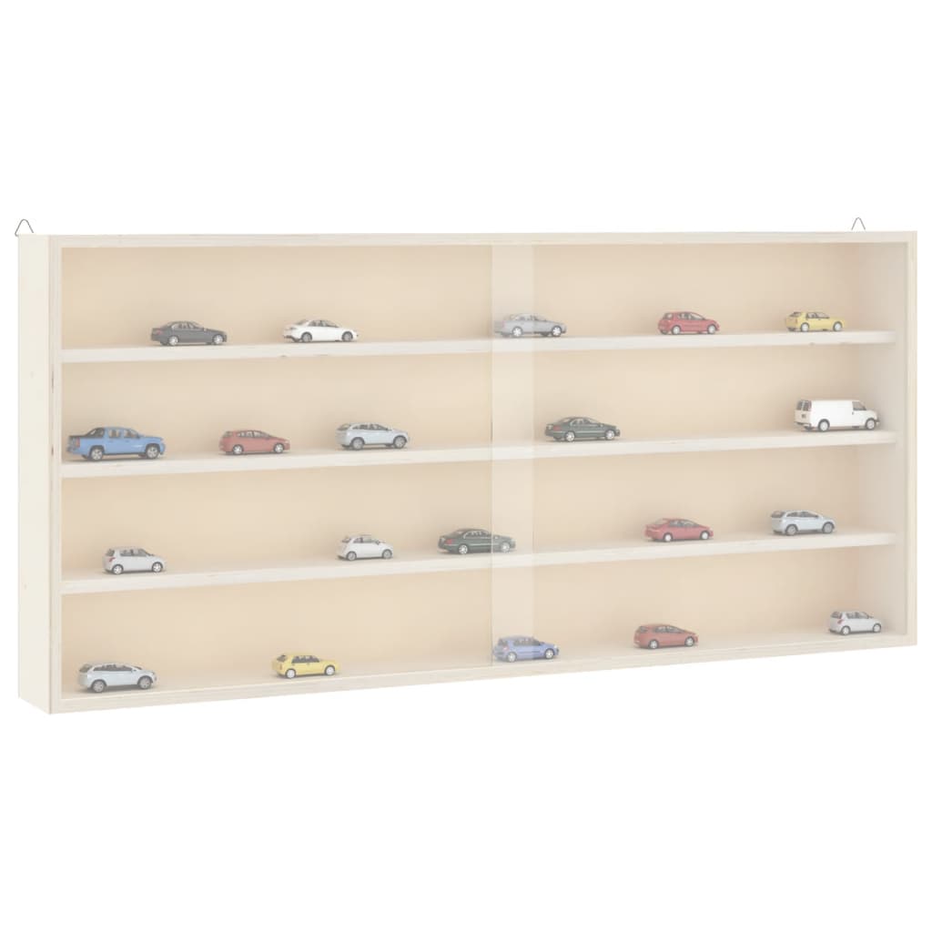 Puidust kollektsionääri vitriin ustega 80x8,5x37 cm