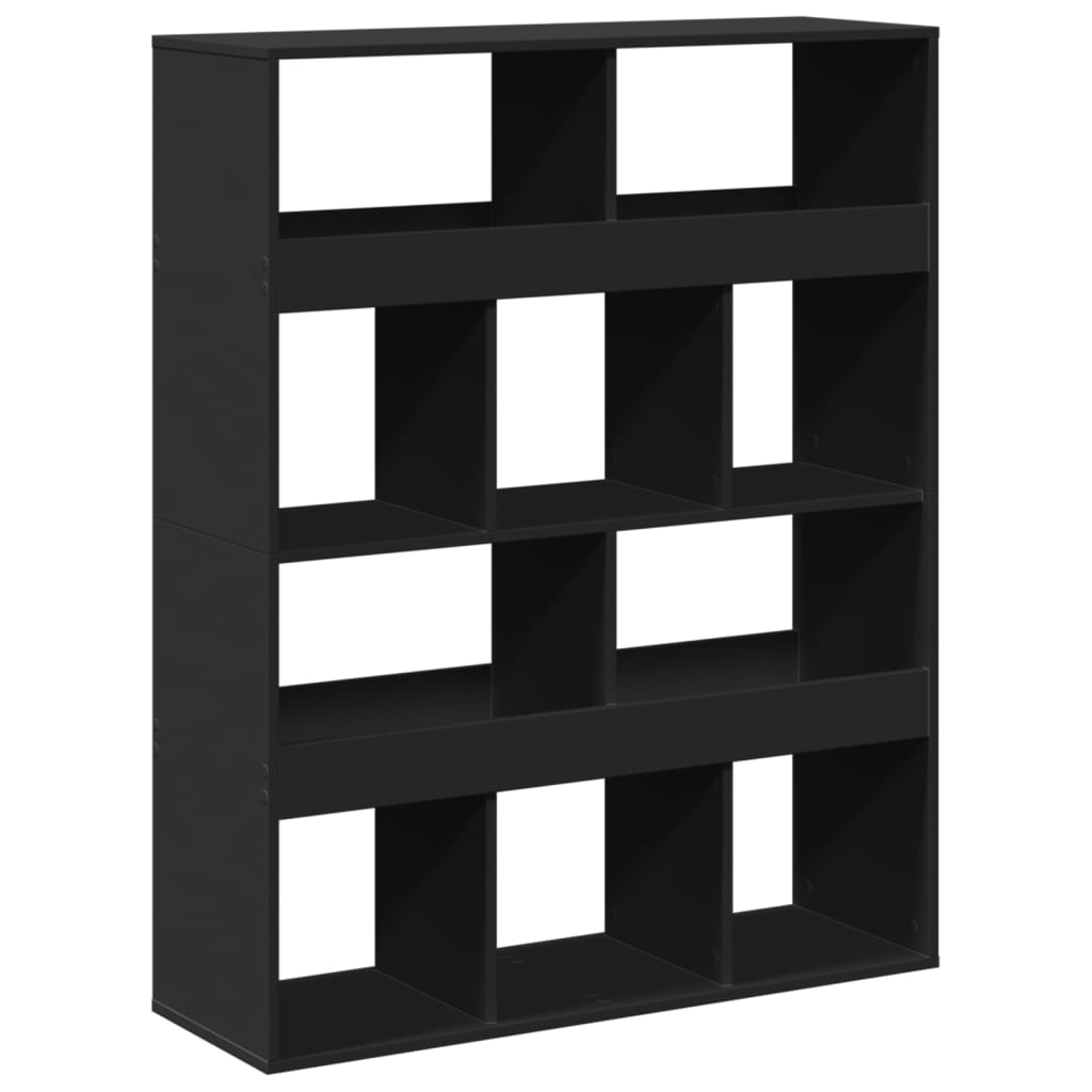 Raamatukapp, must, 100x33x125,5 cm, tehispuit