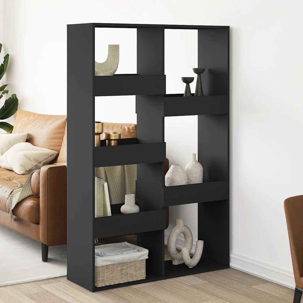 Ruumijagaja must 100x33x155,5 cm, tehispuit