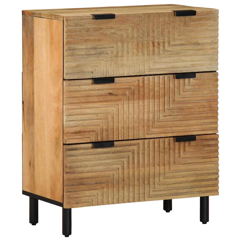 Puhvetkapid 2 tk Pruun 60x33x75 cm Täispuidust mango