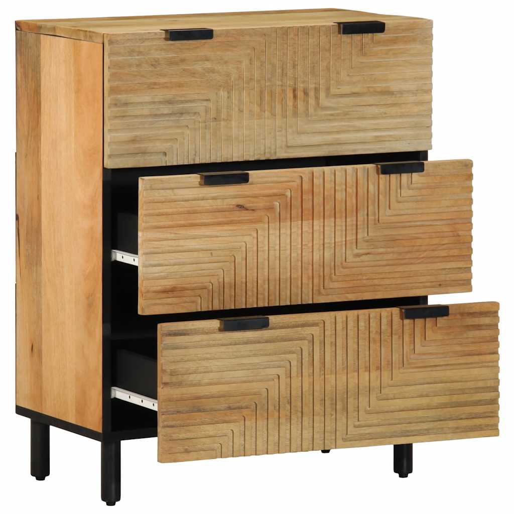 Puhvetkapid 2 tk Pruun 60x33x75 cm Täispuidust mango