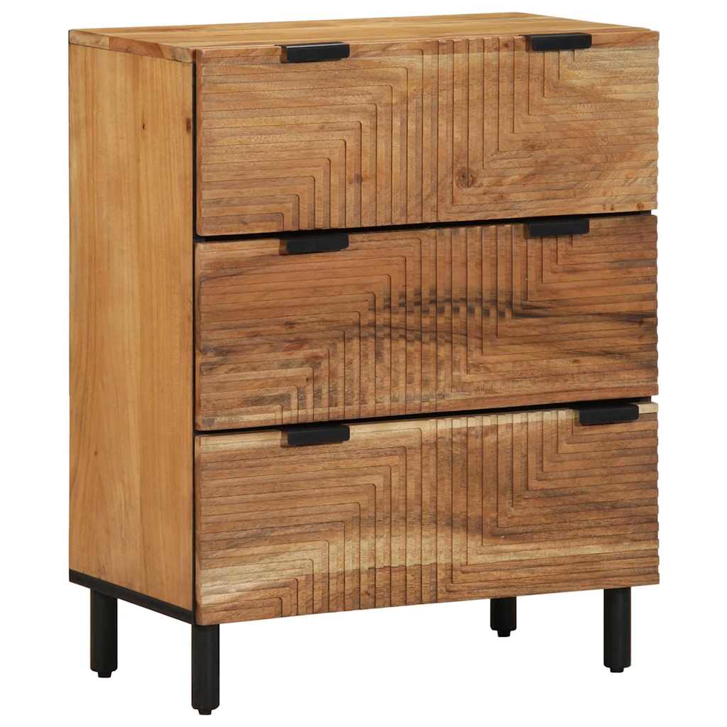 Kõrvalkapi komplekt 2 tk 120 x 33 x 75 cm Tugev akatsiapuu