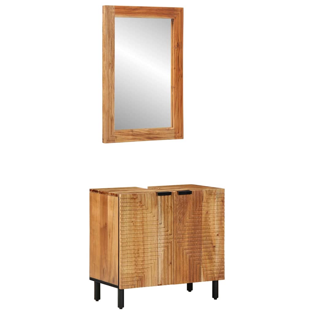 Vannitoa kapikomplekt 2 tk Naturaalne 62 x 33 x 58 cm