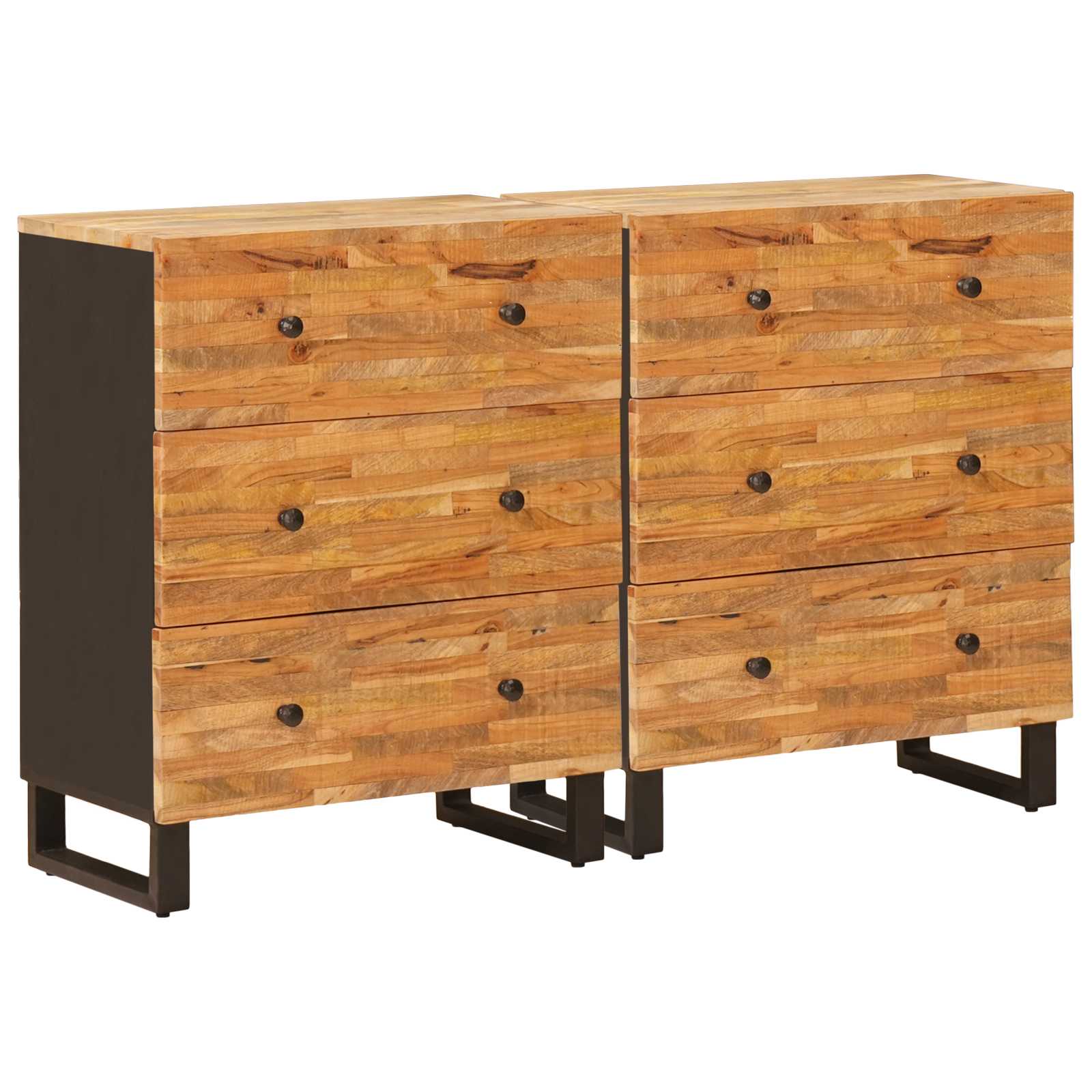 Kõide 2 tk 60 x 33 x 75 cm Tugev mango puu Pruun