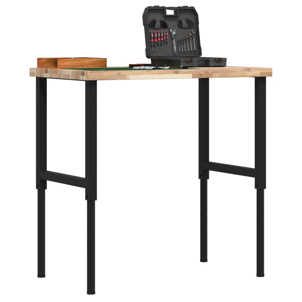 Töölaud, 100 x 60 x (73-99,5) cm, akaatsiapuit, ristkülik