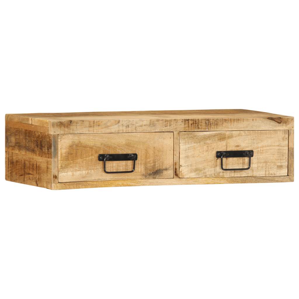 Seinale kinnitatav telerikapp, 80x30x19cm, töötlemata mangopuit