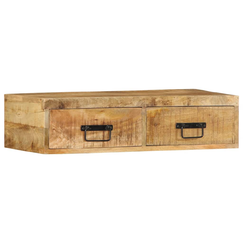 Seinale kinnitatav telerikapp, 80x30x19cm, töötlemata mangopuit