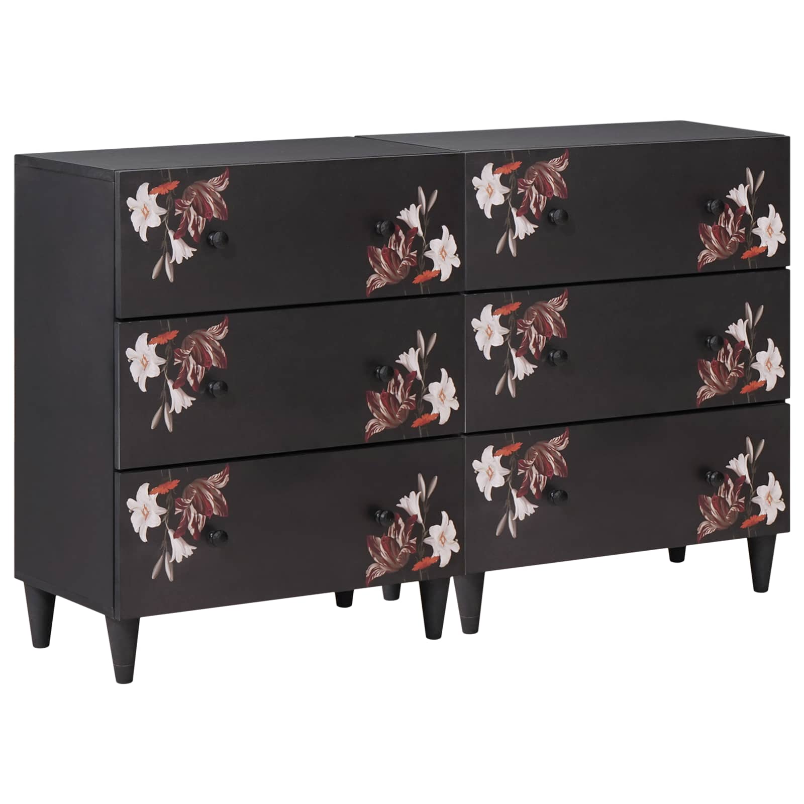 Ladustamiskapid 2 tk 120 x 33 x 75 cm Tugev mango puu