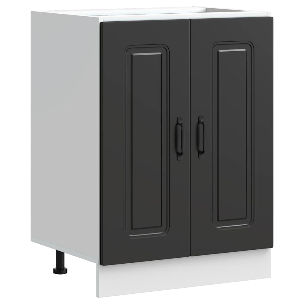 Valamu aluskapp, Kalmar, must, 60x46x81,5 cm, tehispuit