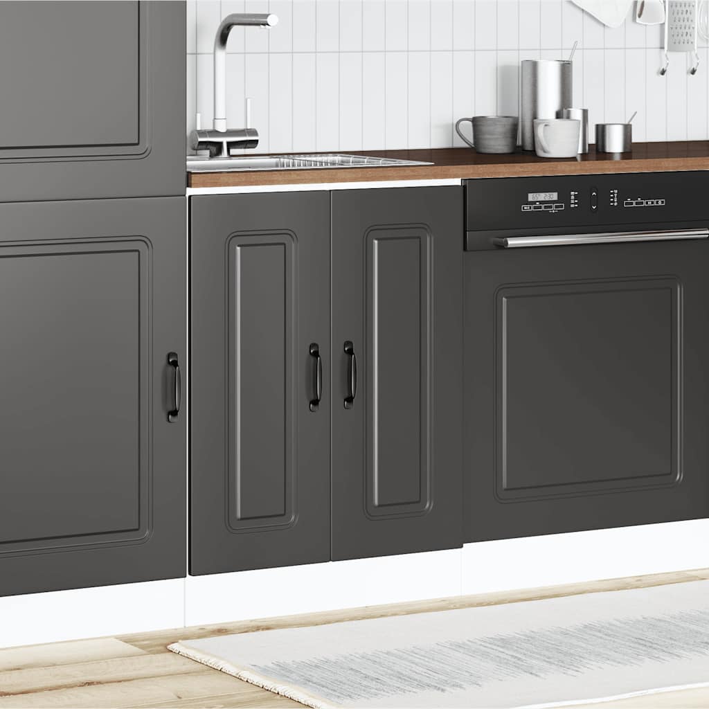 Valamu aluskapp, Kalmar, must, 60x46x81,5 cm, tehispuit