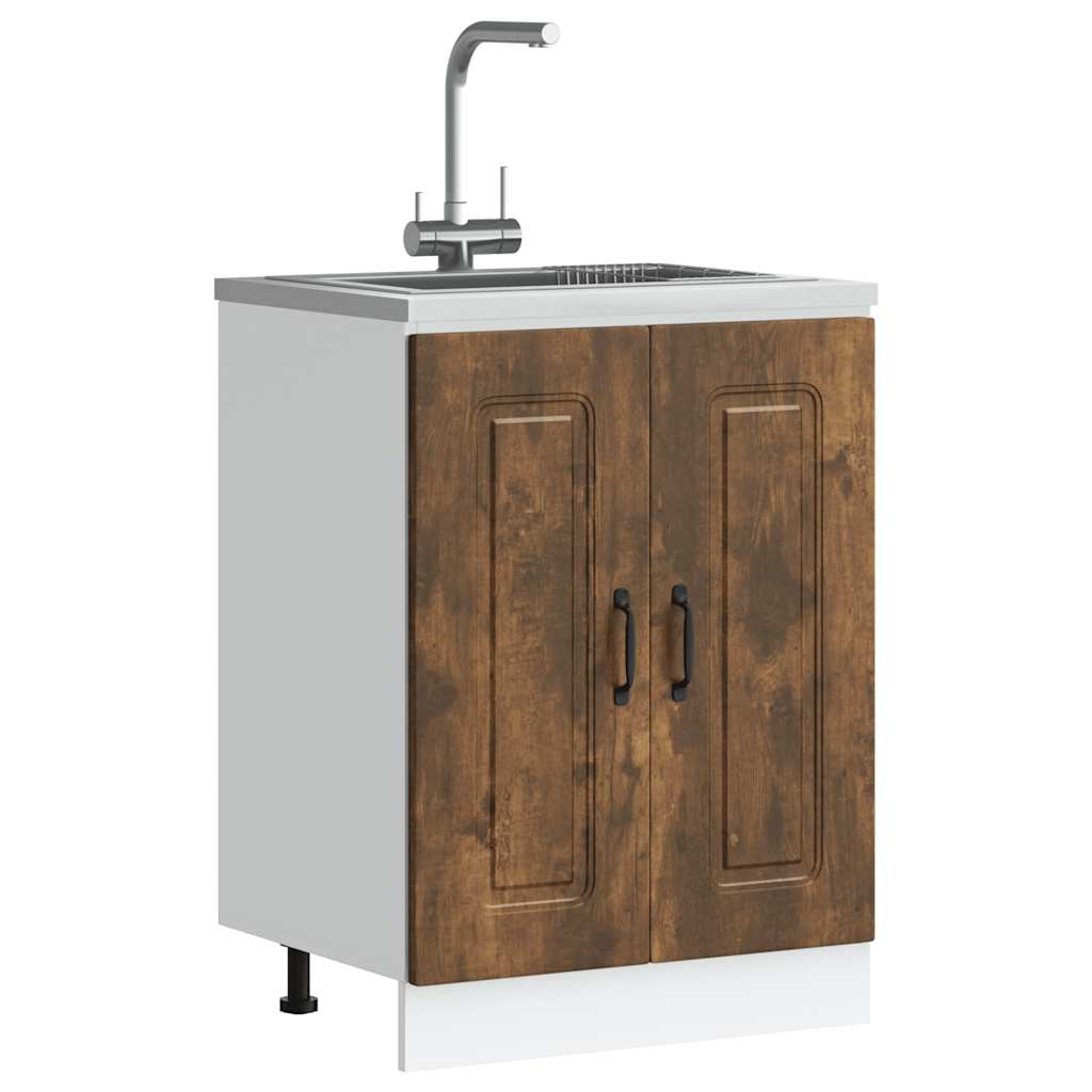 Valamu aluskapp, Kalmar suitsutatud tamm 60x46x81,5cm tehispuit