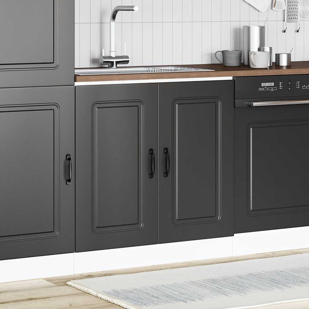 Valamu aluskapp, Kalmar, must, 80x46x81,5 cm, tehispuit