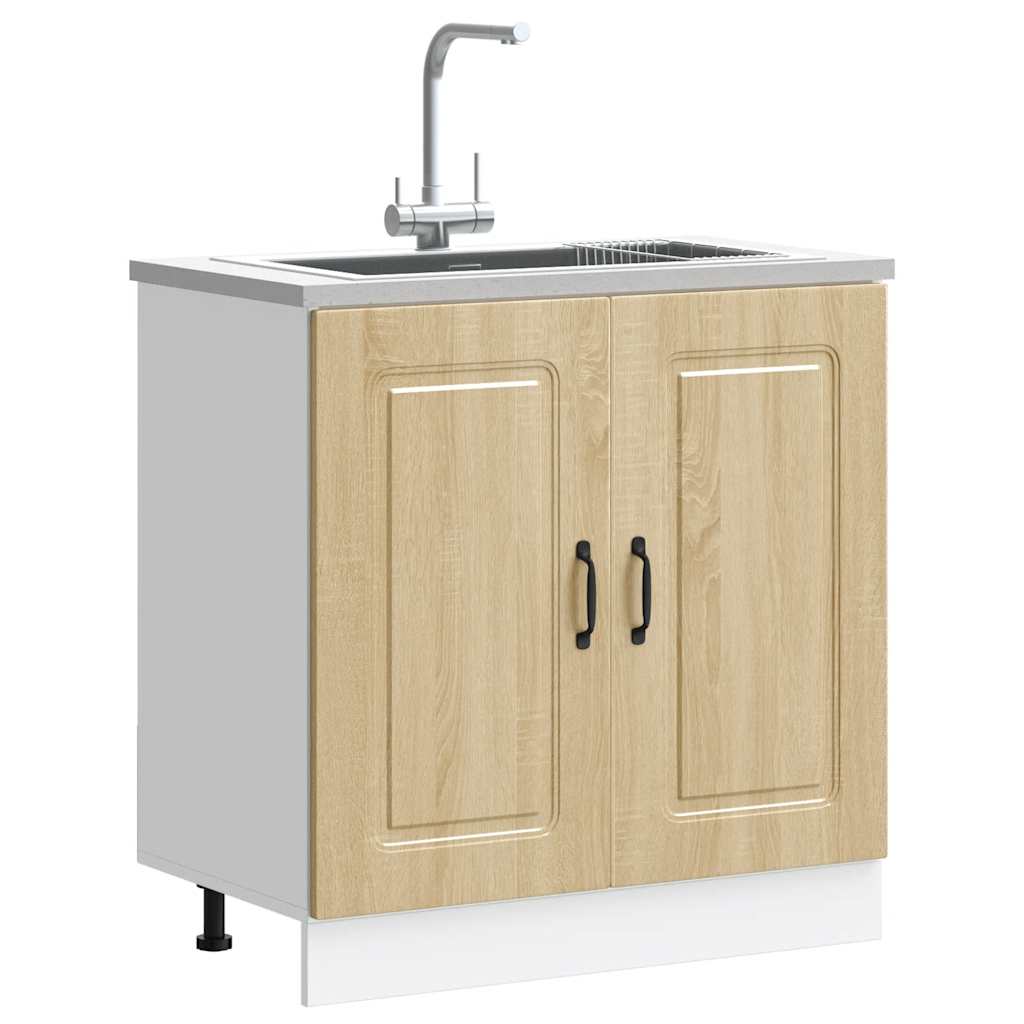 Valamu aluskapp, Kalmar, Sonoma tamm, 80x46x81,5 cm, tehispuit