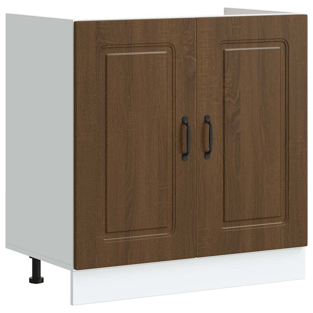 Valamu aluskapp, Kalmar, pruun tamm, 80x46x81,5 cm, tehispuit
