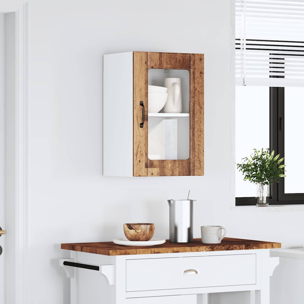 Klaasuksega köögiseinakapp, Lucca, vana puit