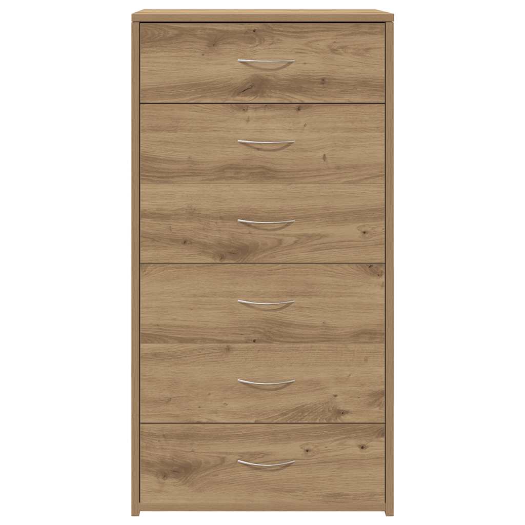 6 sahtliga puhvetkapp Artisan tamm 50x34x96 cm ehituspuit