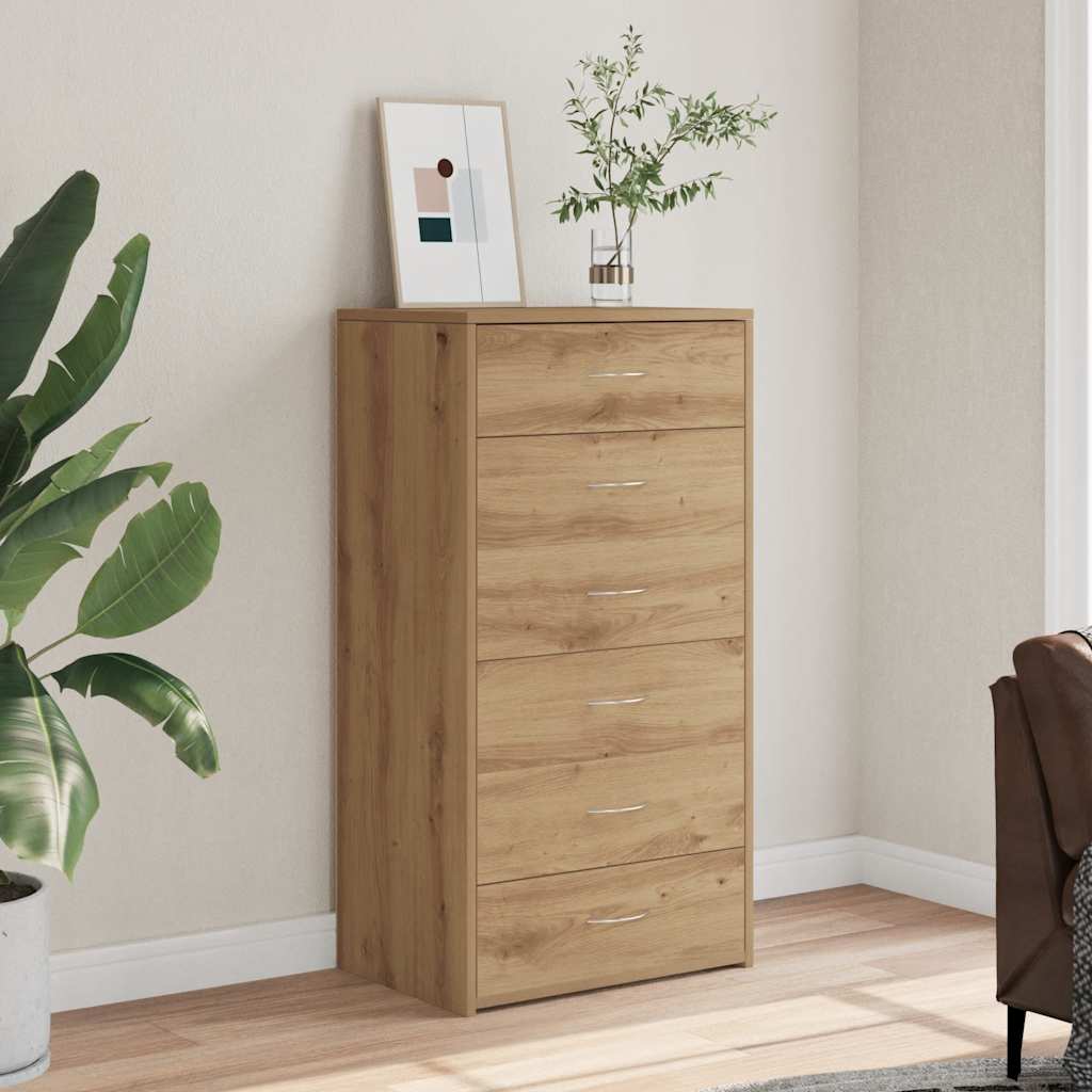 6 sahtliga puhvetkapp Artisan tamm 50x34x96 cm ehituspuit