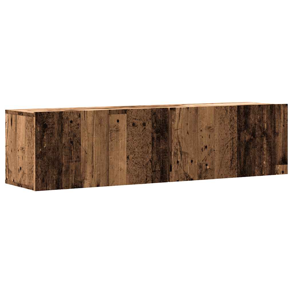 Seinale paigaldatav telerikapp Vana puit 120x30x30 cm