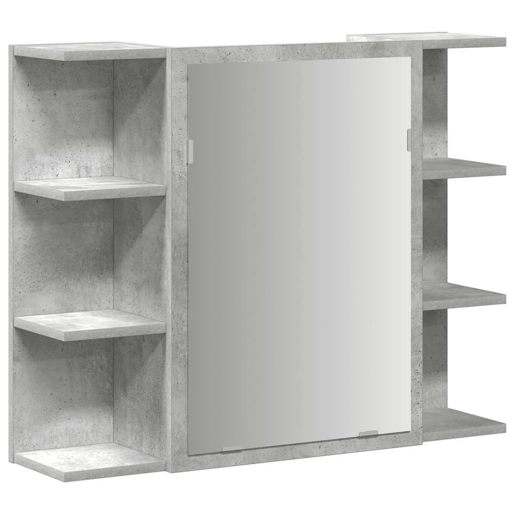 Vannitoa peeglikapp betoonhall 80x20,5x64 cm puitlaastplaat