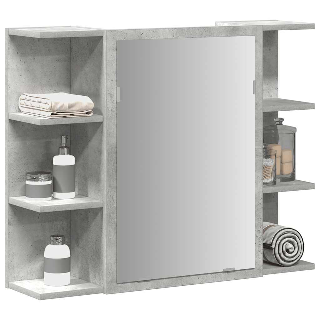 Vannitoa peeglikapp betoonhall 80x20,5x64 cm puitlaastplaat