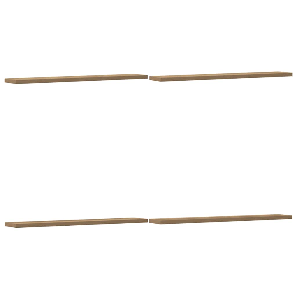 Riiuliplaadid 4 tk, käsitöötamm, 60x10x1,5 cm, tehispuit
