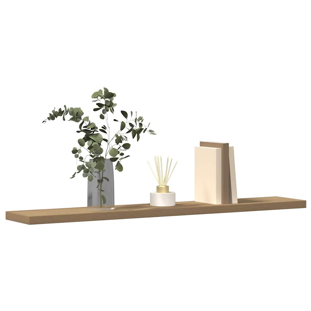 Riiuliplaadid 4 tk, käsitöötamm, 60x10x1,5 cm, tehispuit