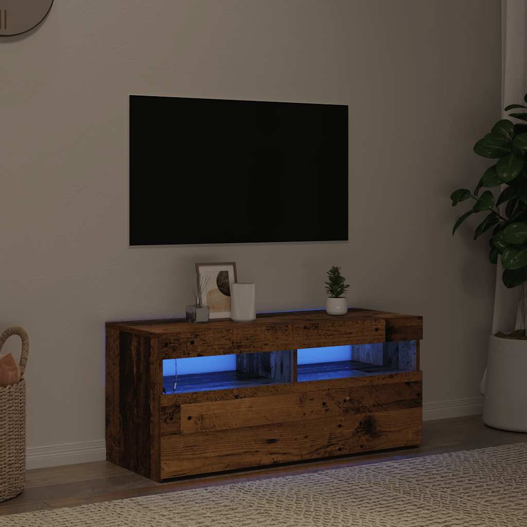 Telerialus LEDiga, vana puit, 90x35x40 cm, tehispuit