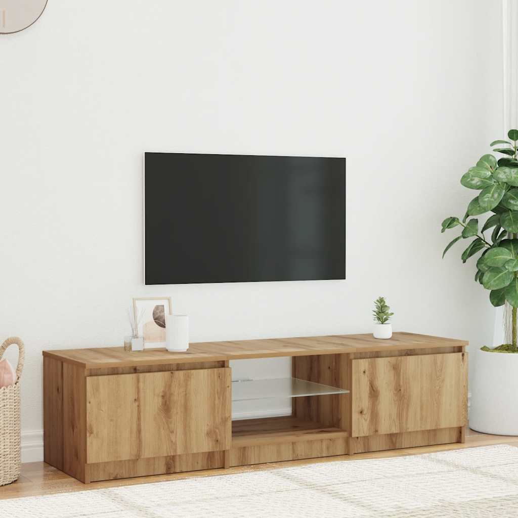 LED-valgustitega telerikapp Artisan tamm 140x40x36 cm