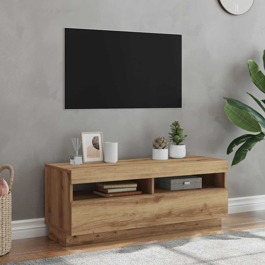 LED-valgustitega telerikapp Artisian Oak 100x35x40 cm