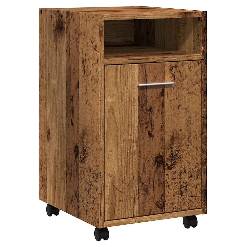 Ratastega kapp Vana puit 33x38x60 cm Engineered Wood