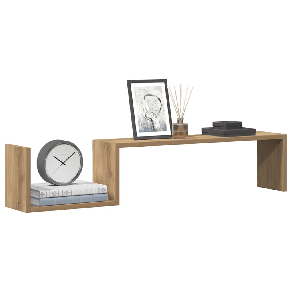 Seinariiulid 2 tk Artisan Oak 100x15x20 cm Engineered Wood