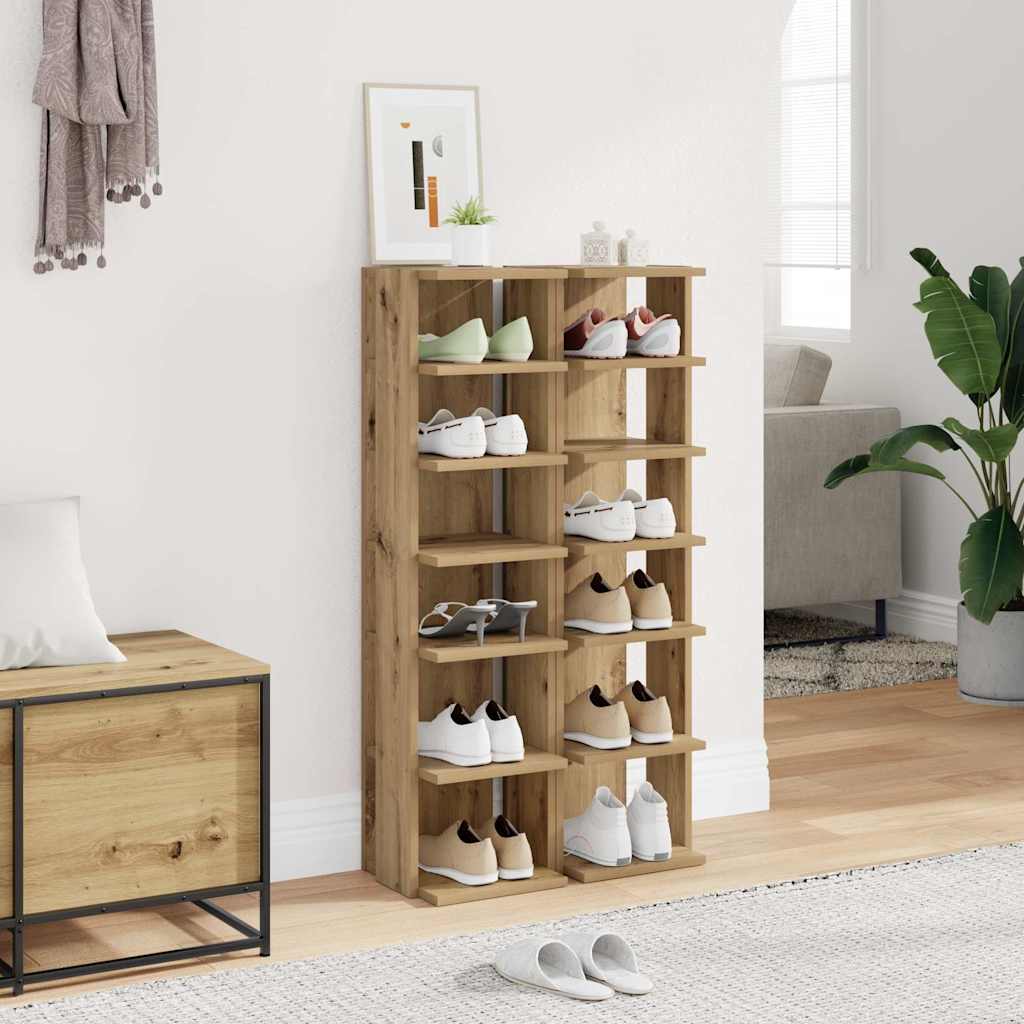 Jalatsikapid 2 tk, Sonoma tamm, 28x27x102 cm, tehispuit