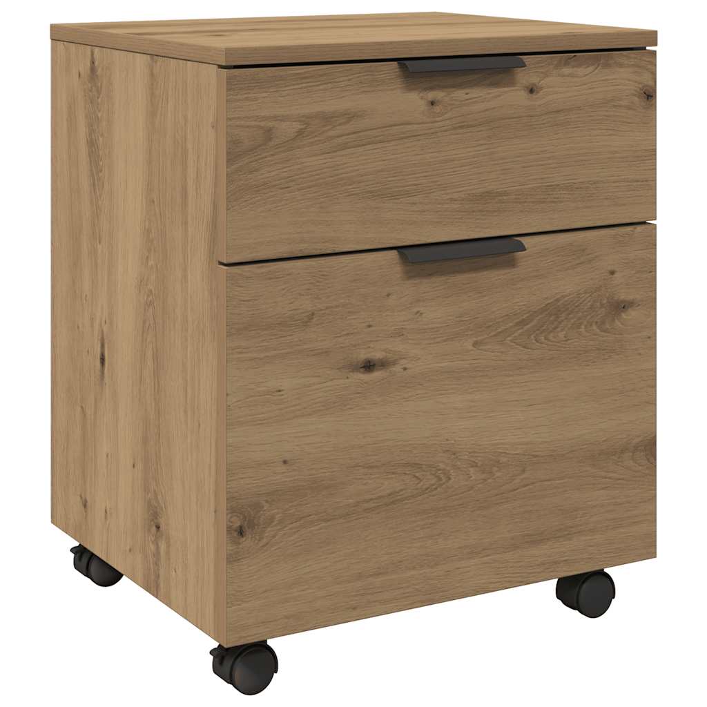 Mobiilne ratastega failikapp Artisan tamm 45x38x54cm ehituspuit