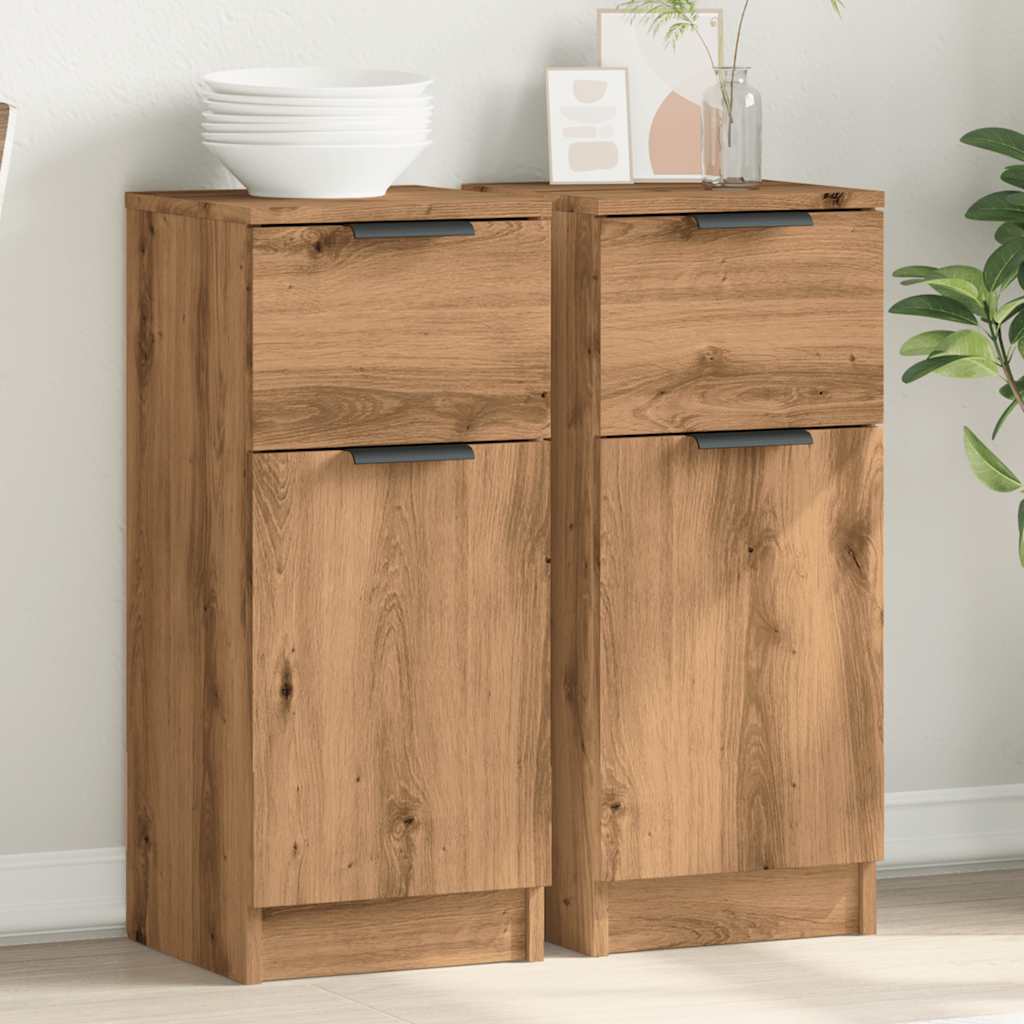 Puhvetkapid 2 tk Artisan Oak 30x30x70 cm Engineered Wood