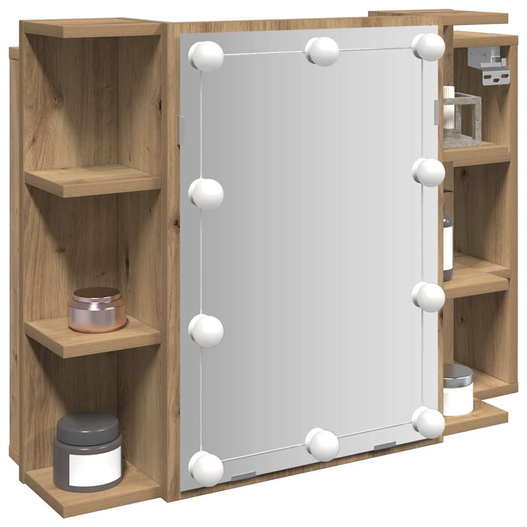 Peegelkapp LED-ga Artisan Oak 70x16,5x60 cm