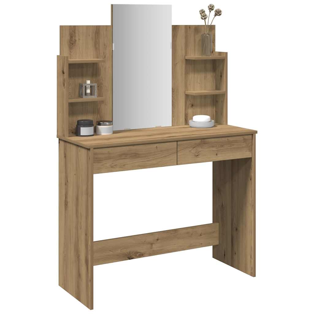 Peegliga tualettlaud Artisan tamm 96x39x142 cm