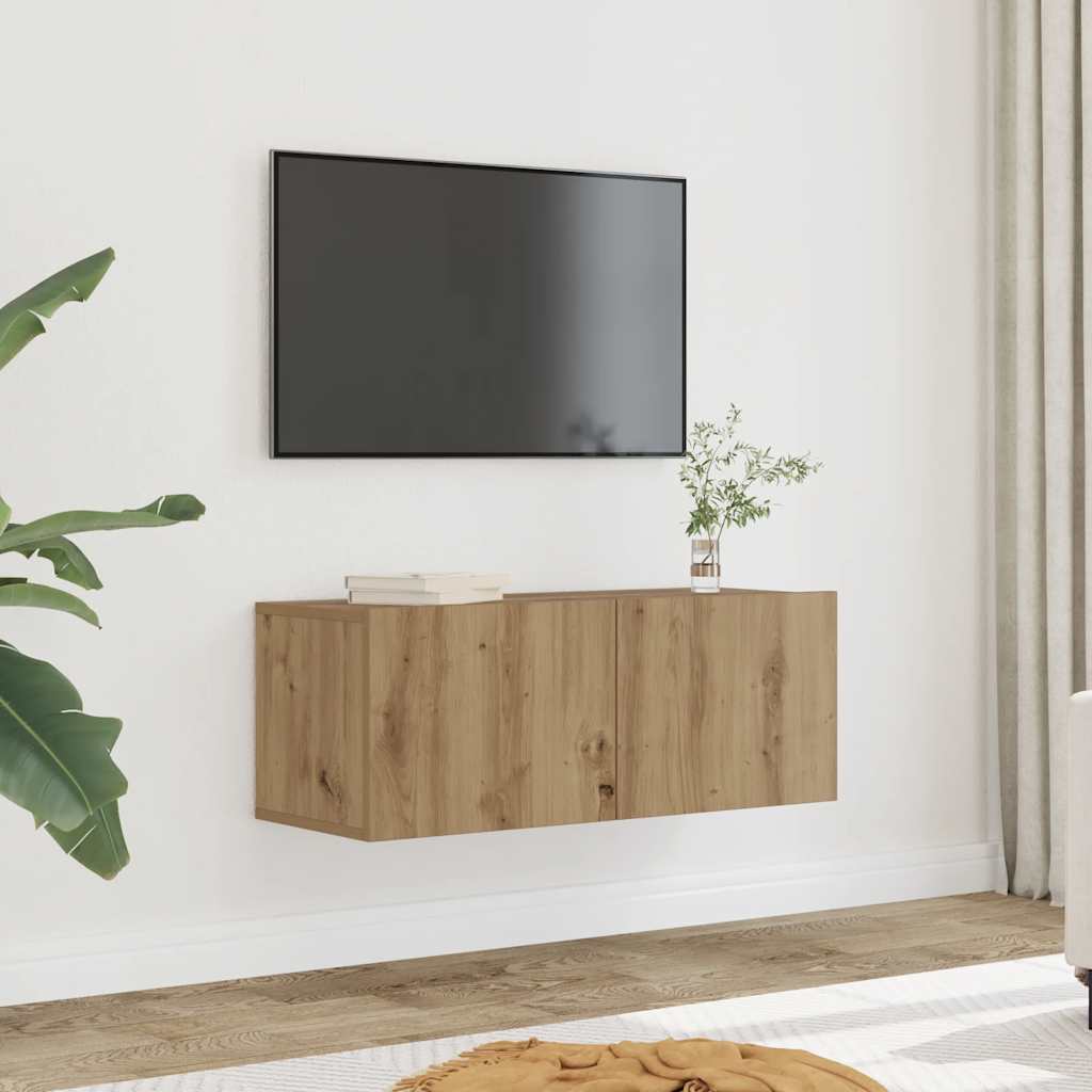 2-osaline seinale paigaldatav telerikapi komplekt Artisian Oak