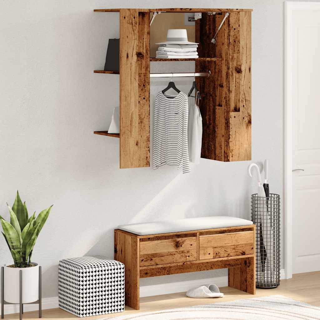 Esikukapp Vana puit 97,5x37x99 cm Engineered Wood