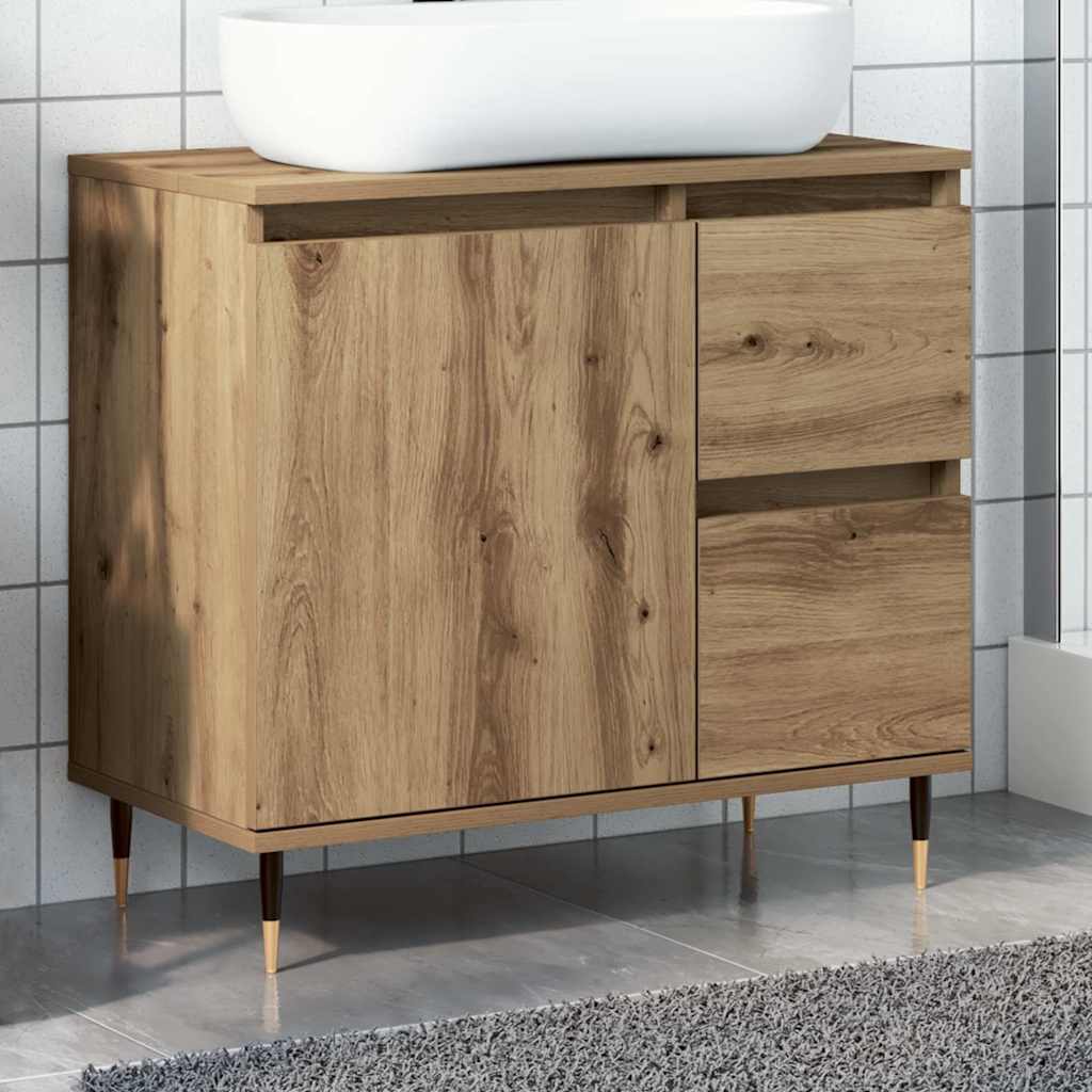 Vannitoakapp Artisan tamm 65x33x60 cm ehituspuit
