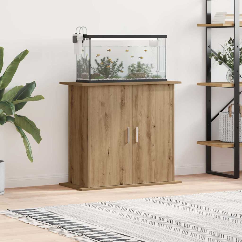 Akvaariumialus, käsitööna valminud tamm, 81 x 36 x 73 cm, töödeldud puit
