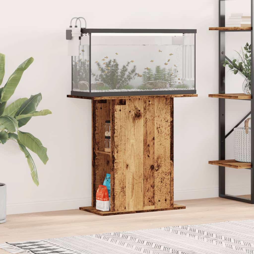 Akvaariumialus vanast puidust 36 x 75 x 72,5 cm töödeldud puidust