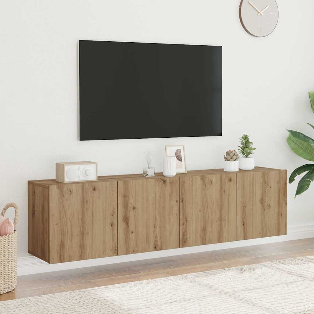 Seinale kinnitatavad telerikapid 2 tk, käsitöötamm, 80x30x41 cm