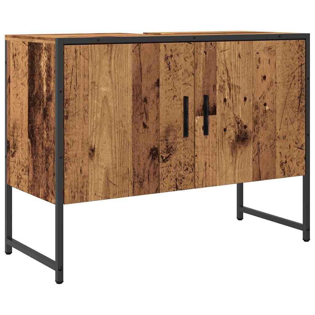 Vannitoa valamukapp, vana puit, 80 x 33 x 60 cm, tehispuit