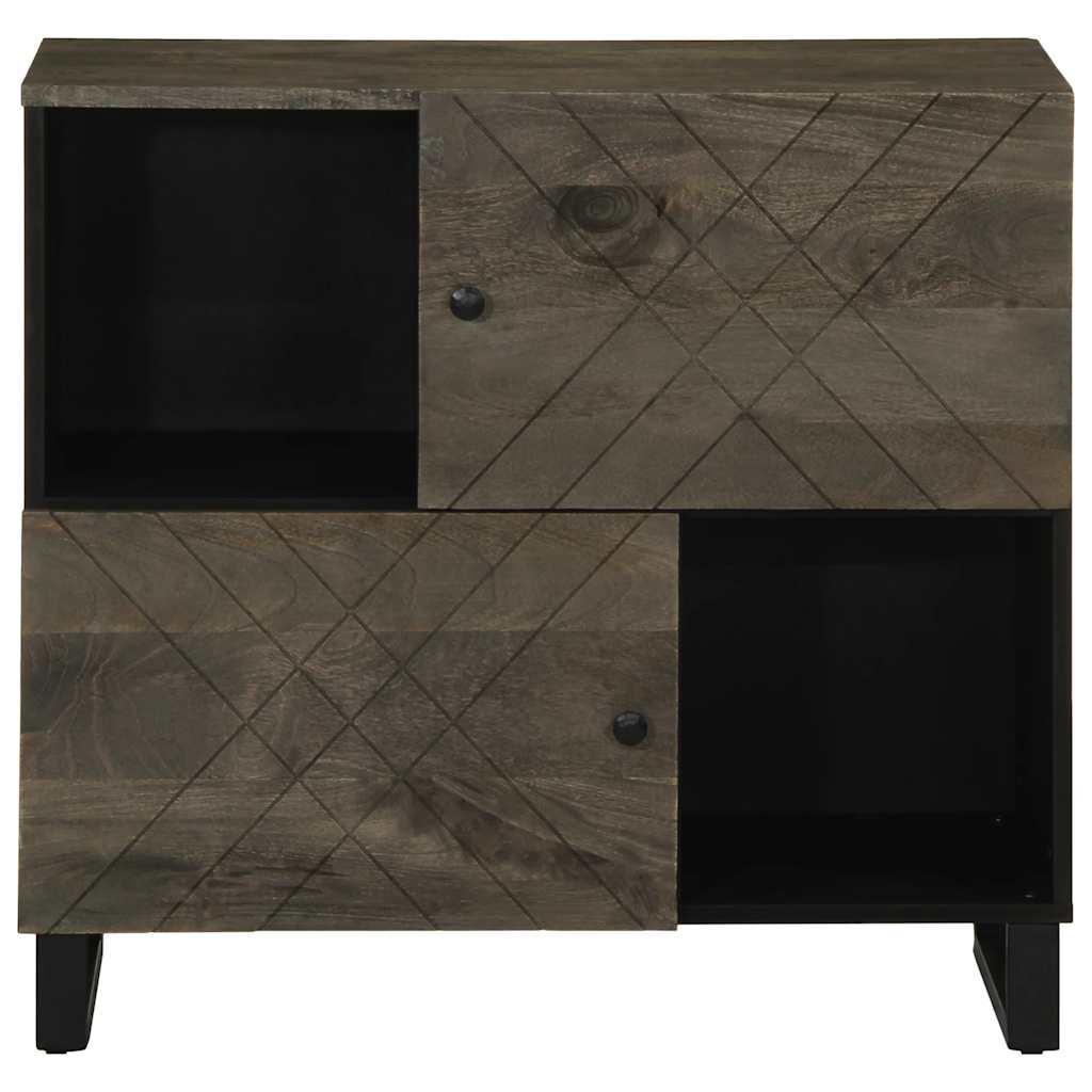 Puhvetkapp Must 80x33x75 cm Täispuidust Mango