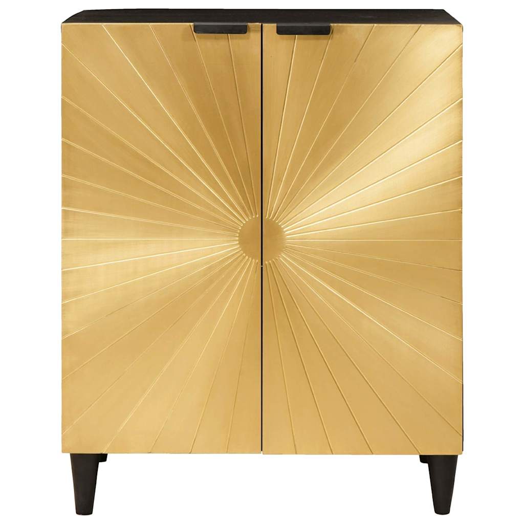 Kõide Must ja kuldne 60 x 33 x 75 cm Tugev mango puu